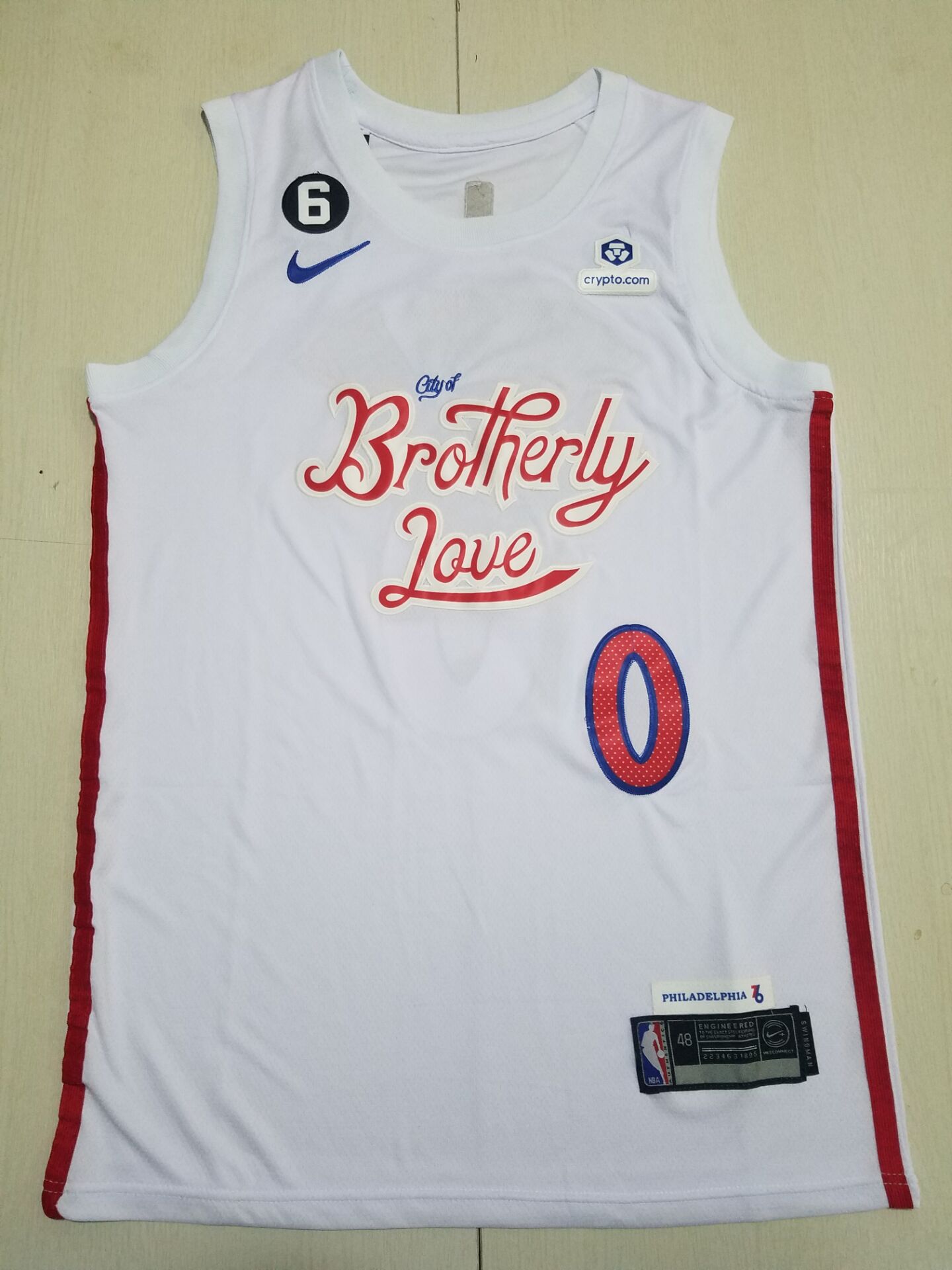 Men Philadelphia 76ers #0 Tyrese Maxey White City Edition 2022 NBA Jersey->philadelphia 76ers->NBA Jersey
